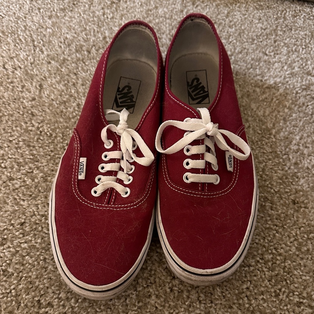 Vans men’s red authentic shoe size 9.5